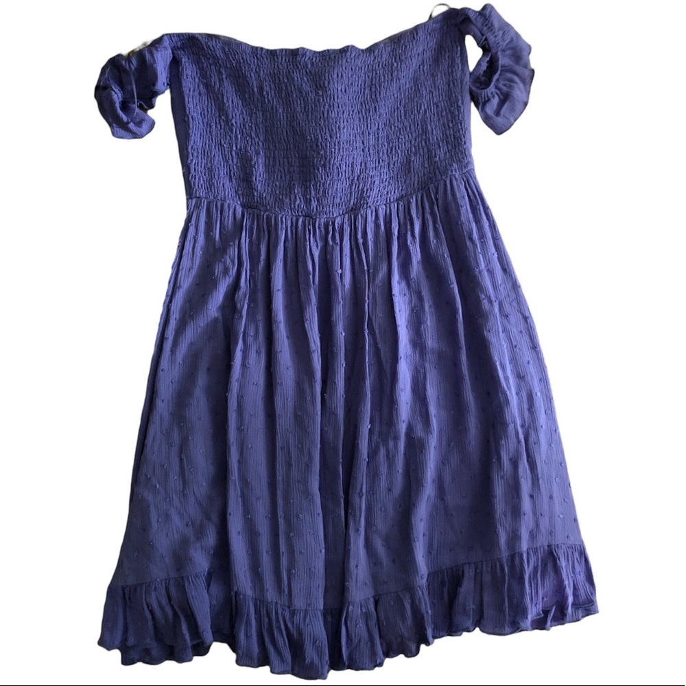 Fanco purple mini ruffles dress - Picture 6 of 9